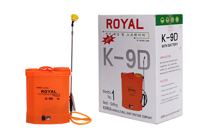 Bình phun thuốc bằng điện Royal K-9D tiết kiệm